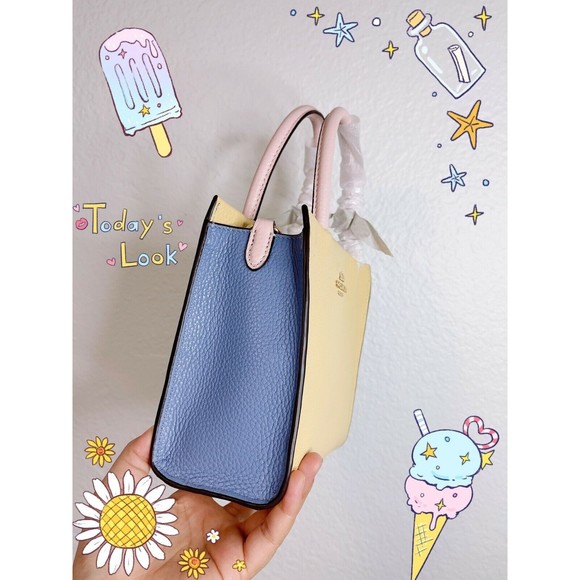 Coach 5691 Mini Cally Crossbody in Colorblock Leather Satchel NWT - Picture 2 of 9